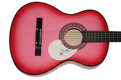 #ad FLEA SIGNED AUTOGRAPH FULL SIZE PINK ACOUSTIC GUITAR RED HOT CHILI PEPPERS JSA $1799.95