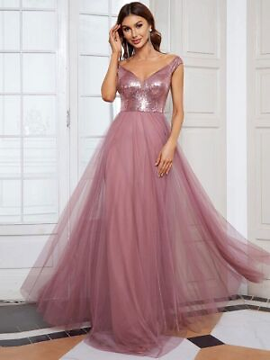 #ad hot Evening Dress A Sleeveless V Neck Long Sequin 2023 Prom Dress hot $98.98