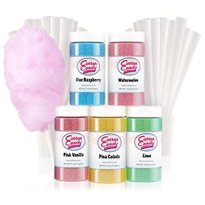 Floss Sugar Variety Pack with 5 11oz Plastic Jars of Lime Watermelon Pina... $39.69