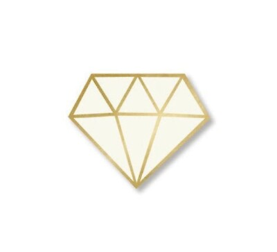 #ad Diamond Shaped Napkins Ivory And Gold Foil Napkins She Said Yes Bridal Shower $2.99