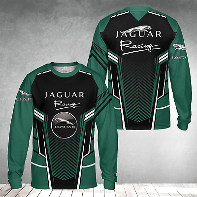 HOT Custom Name Jaguar Team Racing Men#x27;s Long Sleeve Shirt Size S 5XL $35.42