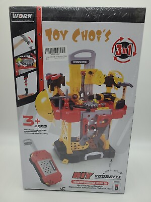 Toy Choi#x27;s Kid Workbench 100 Piece Construction Kids Tool Bench Playset 3 $49.95