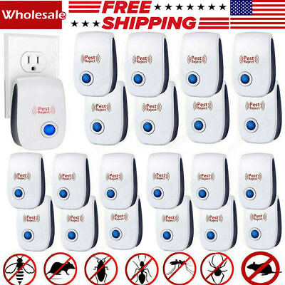 #ad Ultrasonic Electronic Repeller Control Pest Reject Defence Mice Spider Roach Lot $41.71