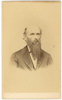 #ad CIRCA 1870#x27;S CDV of Elderly Man With Long Beard in Suit Lamoreux Allentown PA $12.99