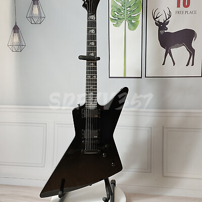 #ad Factory Snakebyte Black Explorer Electric Guitar HH Pickups Mahogany Bodyamp;Neck $260.00