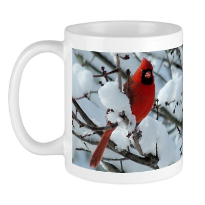 #ad CafePress Snow Cardinal Mug Mugs 11 oz Ceramic Mug 598215506 $14.99