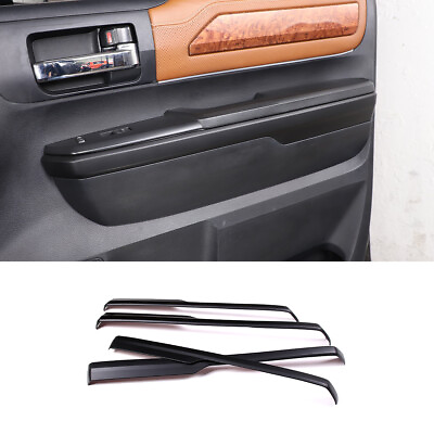 #ad 4PCS Matte Black Inner Door Armrest Panel Trim Cover For Toyota Tundra 2014 2020 $99.99