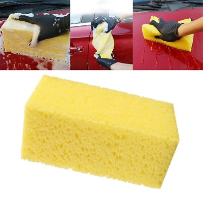 #ad Hot Sale Wash Sponge Waxing Sponge Multi Use Supplies Wash Waxing Yellow Block $15.58