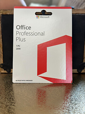 #ad Microsoft Office Professional Plus 2019 1 User Pc Sealed Card $41.98