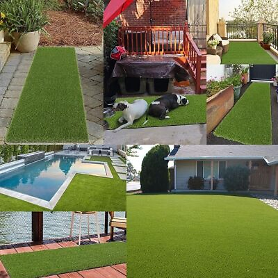 Low pile Artificial Grass Mat Synthetic Landscape Fake Lawn Pet Dog Turf Garden #ad $48.29