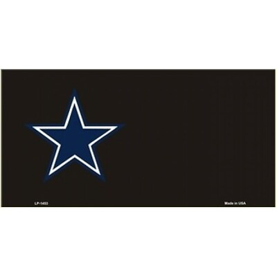 #ad dallas cowboys logo nfl football team country black star license plate usa made $29.99