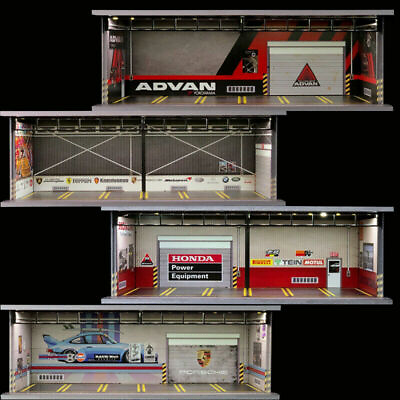 #ad Packing Lot Display Scenery DIY for 1 64 Model Car Garage LED Lighting $39.50