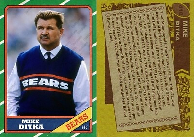 #ad 1985 Chicago Bears 1986 Custom Defensive Card Set 15 $70.00