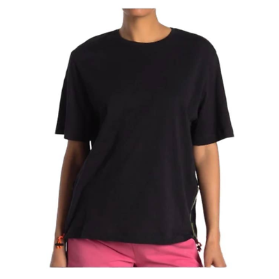 #ad Designer Love Moschino Black Oversized Short Sleeve Side Zip neon orange pull $32.00