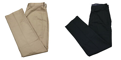 #ad Haggar Premium No Iron Solid Color Stretch Flat Front Men#x27;s Khaki Pants NWT $39.95