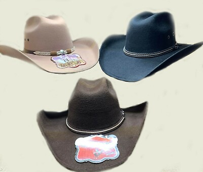 Men#x27;s Faux Felt Western Cowboy Hat Tejana Sombrero Vaquero Texana Chihuahu $39.98