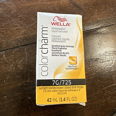 #ad Wella Color Charm Permanent Liquid Hair Color for Gray Coverage 7G Sunlight $10.50