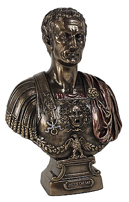 7 1quot; Gaius Julius Caesar Bust Roman Dictator Emperor Statue Bronze Finish $54.68