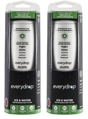 #ad NEW Every D²rop by 2 Pack Ice and Water Refrigerator Filter 4 ED²R4RX²D1 Sealed $30.95