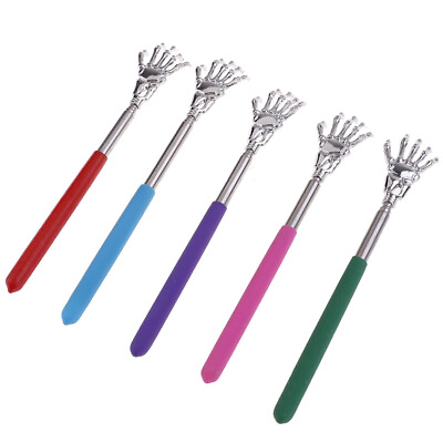 #ad Extendable Hand Claw Back Scratcher Massager Stainless Steel Self Itch“iy $2.48
