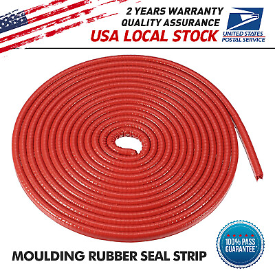 #ad 20ft U Shape Auto Door Edge Guard Molding Trim Rubber Edge Strip Seal Protector $9.19