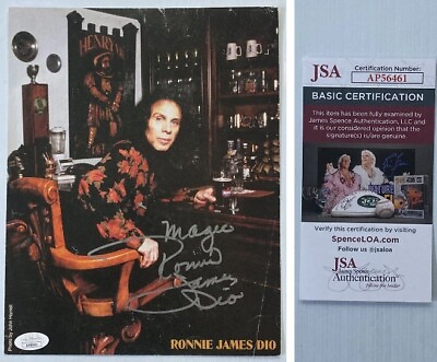 #ad Dio Black Sabbath Ronnie James Dio Signed Autograph 8x10 Photo JSA FREE Samp;H $399.95