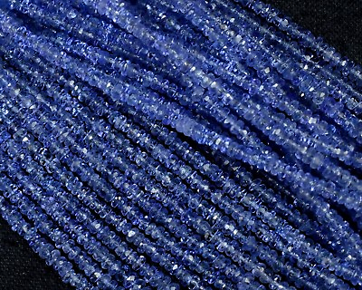 #ad Tanzanite Faceted Beads 3 4mm Rondelle Natural Gemstone 6quot; RA 12 2 $21.99
