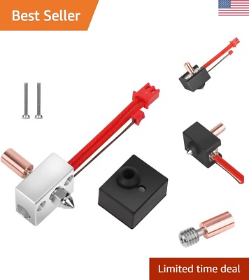 #ad High Temperature Extruder Upgrade Kit Titanium Heatbreak Copper Nozzle C... $65.99