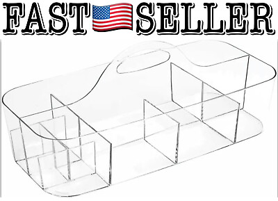 mDesign Portable Plastic Storage Organizer w 11 Compartments 14.5x7x5.75quot; Clear $25.82