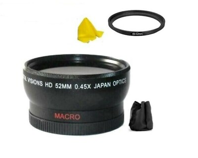 #ad 52mm Digital Vision Wide angle Lens For Panasonic HC WX970 HC VX870 HC V770 $24.00