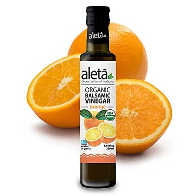 #ad Aleta Organic Aged Orange Balsamic Vinegar Product of Greece Bottle 8.45 oz. $21.95
