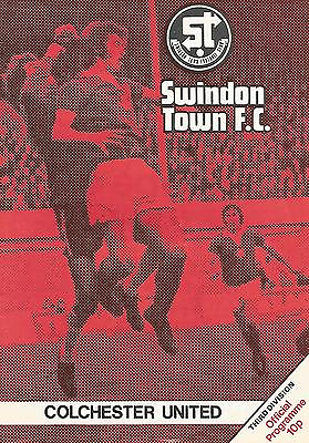 #ad Swindon Town v Colchester United Div 3 27 9 1975 Football Programme GBP 1.00