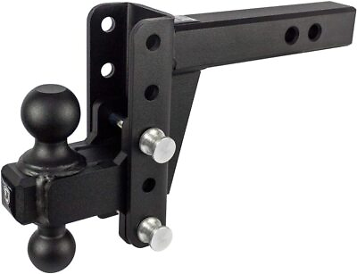 Adjustable Heavy Duty Trailer Hitch 22 000 Lb GTW 4quot; Drop and Rise 2 Ball Mounts $473.49