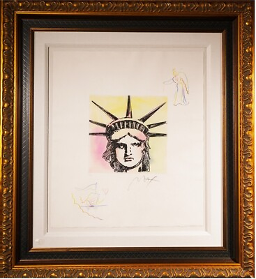 #ad Liberty Head Classic Suite by Peter Max Etching with Hand coloring Hand Signed $3495.00