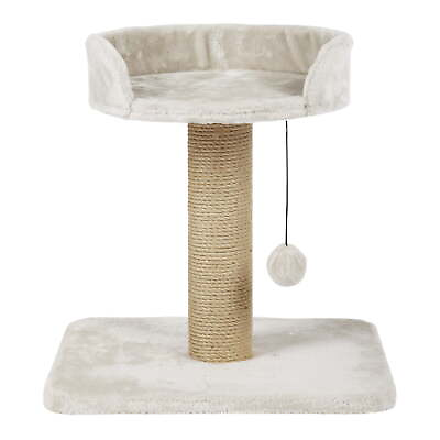 #ad TRIXIE Mica Sisal 18quot; Cat Scratching Post with Plush Platform Light Gray Greige $20.99