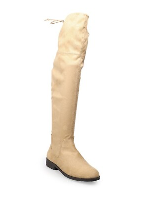 Thigh High Boots Tan Suede Size 8.5 SO English NIB $70. Can Cinch $29.99