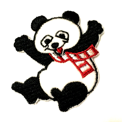 Teddy Bear Iron on Patch Children Iron Patch Black White Red 2 Pcs #A207 $4.50