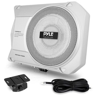#ad Pyle 10” 900 Watts Low Profile Active Amplified Marine Waterproof Subwoofer $175.34