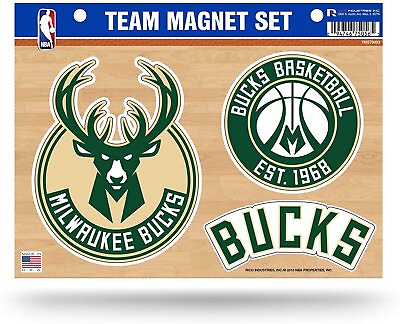 #ad Milwaukee Bucks Team Magnet Set $16.79