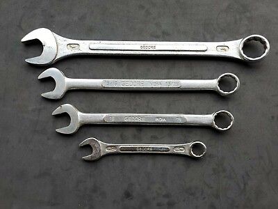 Gedore 12 Pt. Combination Wrench SET SAEamp;MM Drop Forged India Lot of 4 VTG $12.98