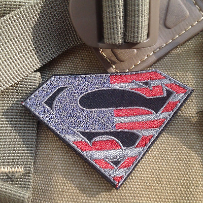 #ad SUPER MAN SUPER HERO U.S. FLAG USA 3D US BADGE MILSPEC TACTICAL PATCH 03 $4.99