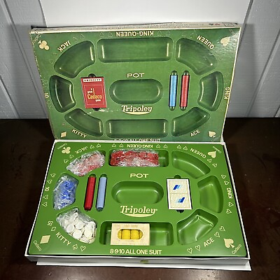 #ad Tripoley Game Players Edition Complete Plastic Tray 1989 No. 300 Vintage Extras $24.99