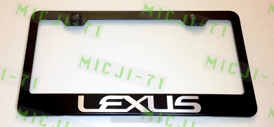 #ad Lexus Letter Laser Style Black Stainless Steel License Plate Frame Rust Free $9.90