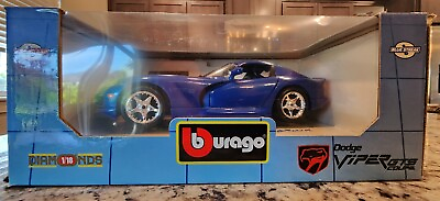 #ad Burago 1:18 DODGE VIPER GTS COUPE DIAMOND COLLECTION Blue 3030 1996 Boxed $20.00