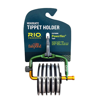 #ad RIO FISHPOND HEADGATE TIPPET HOLDER LOADED W 5 30YD SPOOLS OF POWERFLEX TIPPET $36.95