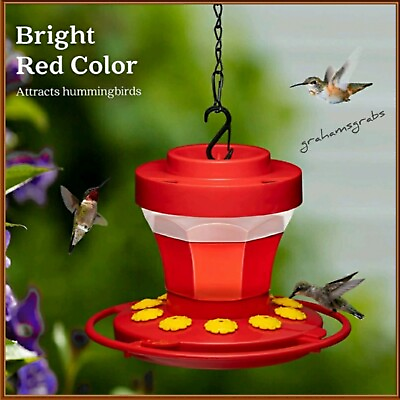 FIRST NATURE FLOWER HUMMINGBIRD FEEDER 16 OZ WIDE MOUTH #3091 EASY CLEAN $12.75