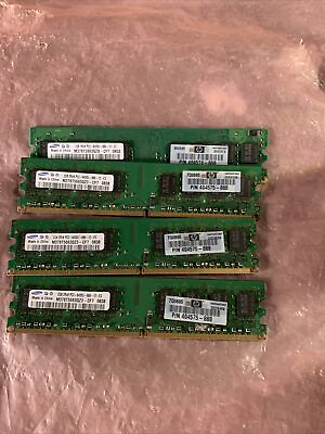 #ad #ad Vintage Old Working Lot Of 4 Samsung Pc2 6400u 666 Memory F3–9 $4.49