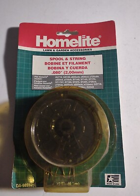 Homelite Spool amp; String .080” Line DA 98912 E Trimmer Lawn Garden Sealed $13.98