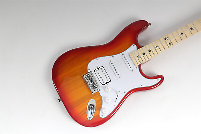 New ST Standard Electric Guitar Sunburst SSH Pickup Maple Fretboard 6 Strings $261.06