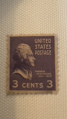 #ad Rare Vintage 1932 Violet Thomas Jefferson 3 Cent US Postage Stamp $3000.00